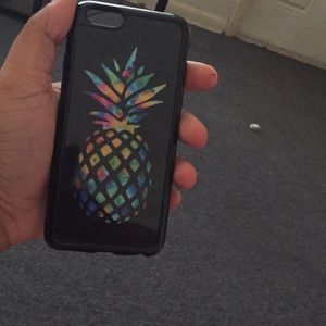 Multi color pineapple phone case